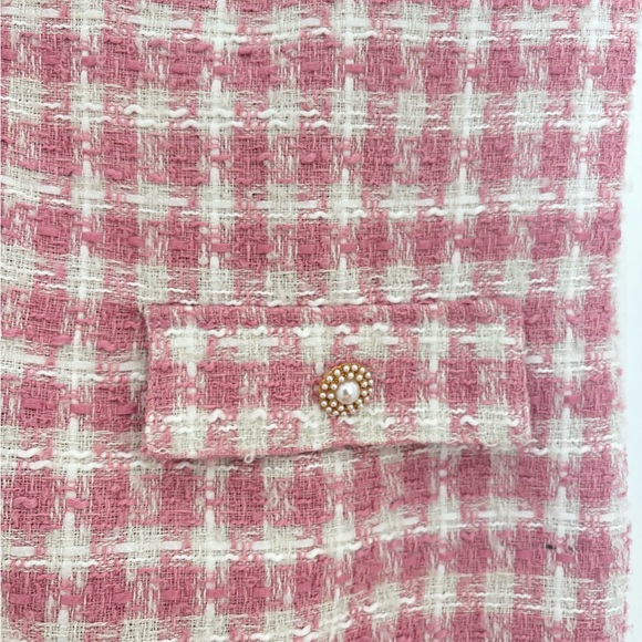 BeBop Pink and White Tweed Mini Dress - Picture 4 of 9